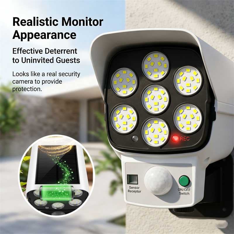 Waterproof Junction Box Solar - Solar Powered Dummy Security Camera with
