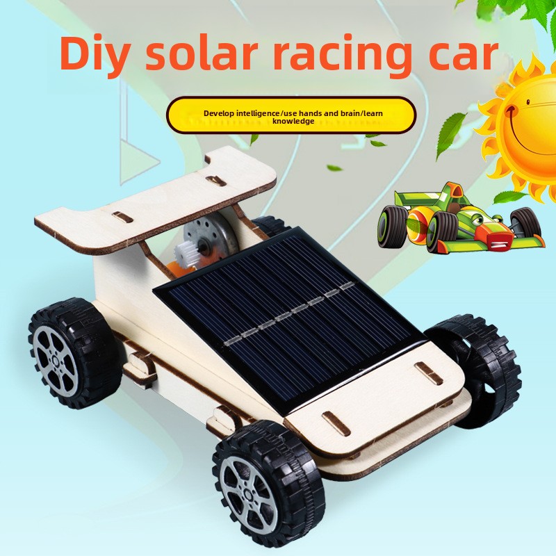 Renewable Energy Demonstration Kit - Wooden Solar Car DIY Science Experiment