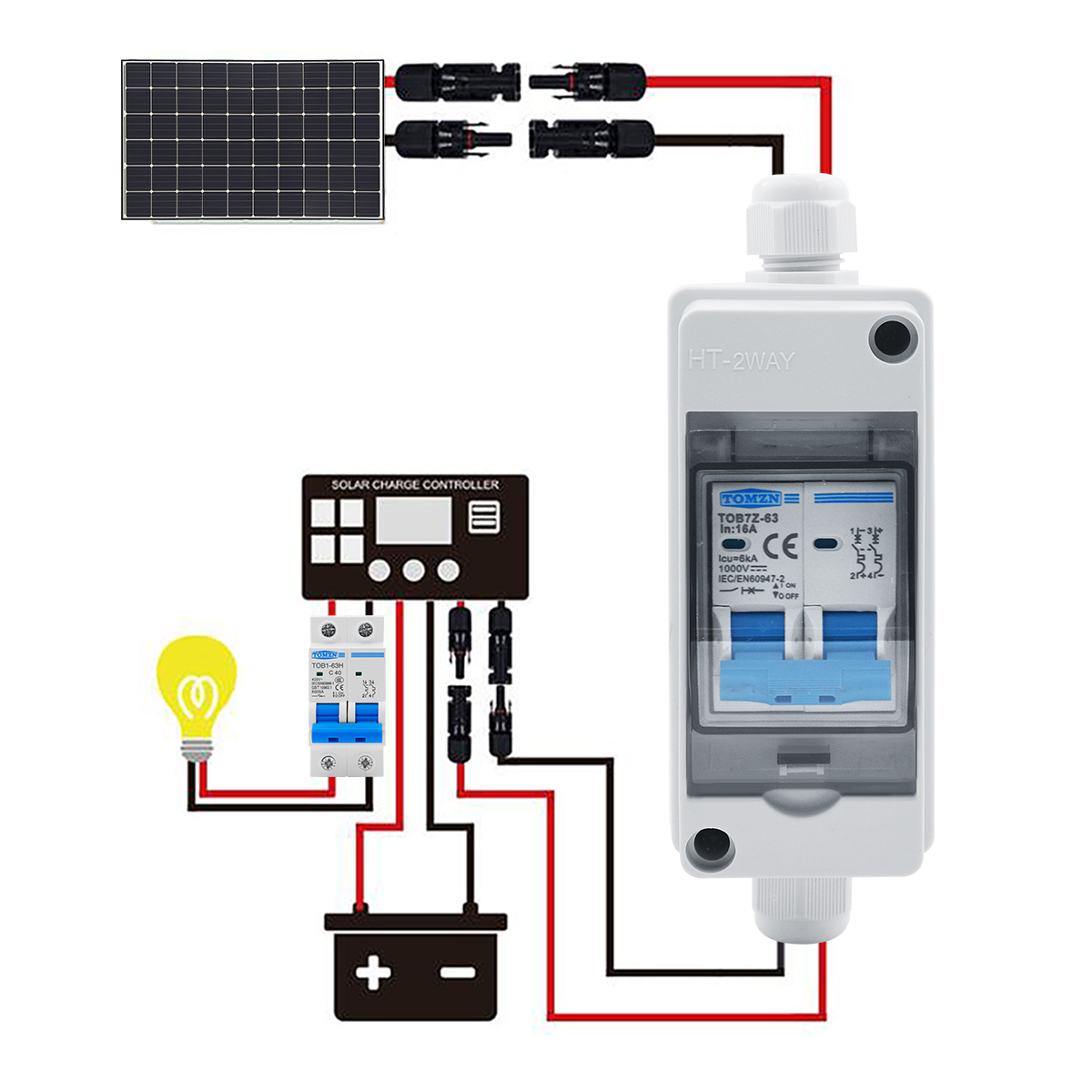 1PCS TOMZN Solar Photovoltaic  - Solar Combiner Box 评论和价格