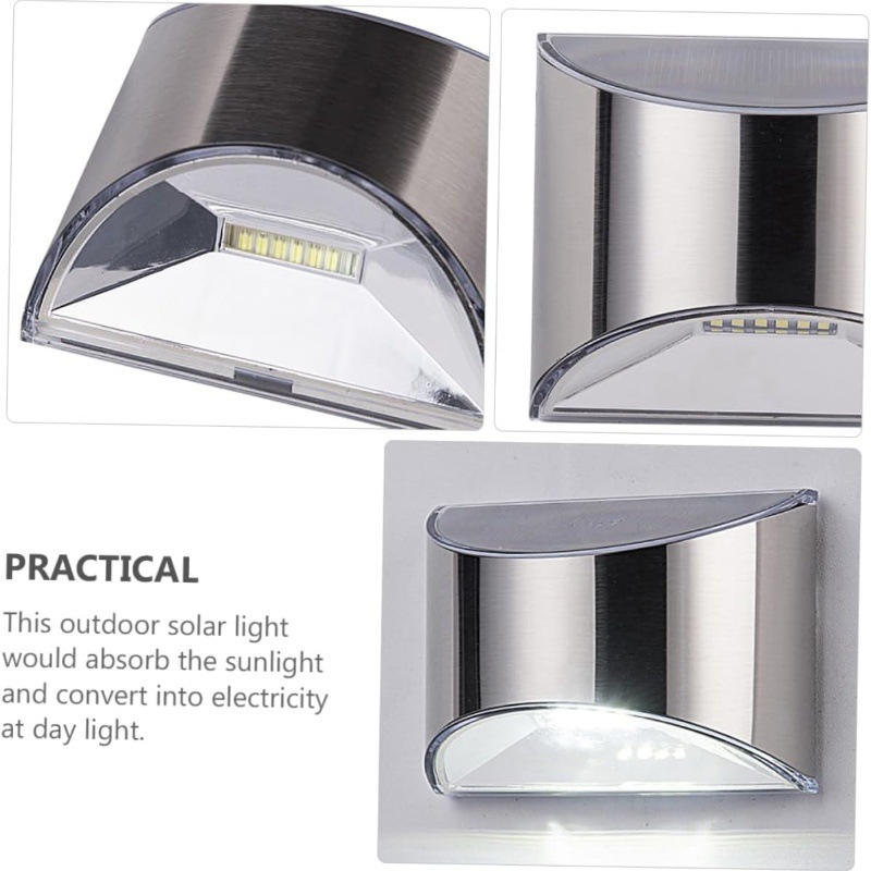 2Pcs Solar Garden Light Stainl - Waterproof Junction Box Solar 评论和价格